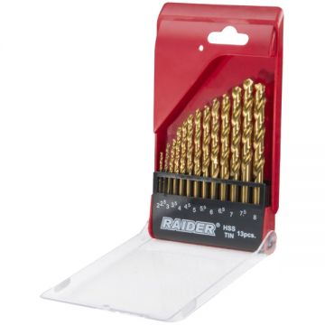Raider  150683 - Set burghie universale 2-8  mm tija cilindrica 13 bucati