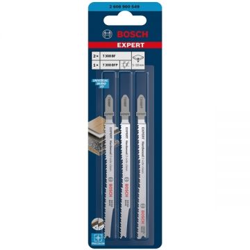 Bosch  EXPERT T308BF/BFP - Set panze fierastrau pendular tija cu un prag de prindere (T) 117 mm lemn taiere dreapta fina 3 bucati