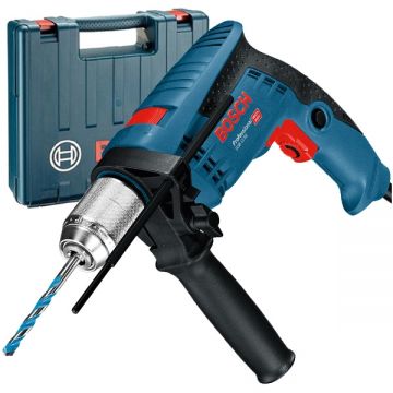 Bosch  GSB 13 RE - Masina de gaurit cu percutie 600 W mandrina rapida 13 mm valiza plastic accesorii
