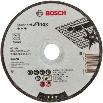 Bosch  Standard for Inox - Disc taiere inox 150x22.2x1.6 mm 1 buc