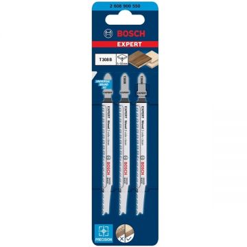 Bosch  T 308 B EXPERT - Set panze fierastrau pendular tija cu un prag de prindere (T) 117 mm lemn taiere dreapta fina 3 bucati