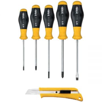 Felo  19790095258 - Set surubelnite cu profil PH si plat 6 bucati
