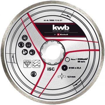 Kwb  49795850 - Disc diamantat de taiere continuu 180x25.4x- mm taiere uscata