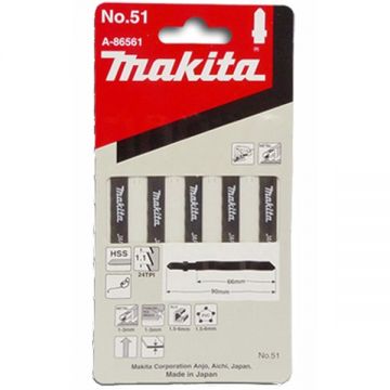 Makita  A-86561 - Set panze fierastrau pendular tija cu un prag de prindere (T) 65 mm metal taiere dreapta fina 5 bucati