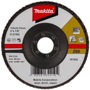 Makita  D-27492 - Disc lamelar profil convex 125x22.2 mm granulatie 60