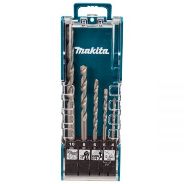 Makita  E-11536 - Set burghie de zidarie 4-10  mm tija cilindrica 5 bucati