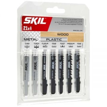 Skil  2610S00920 - Set panze fierastrau pendular tija cu un prag de prindere (T) - mm multimaterial taiere mixta 20 bucati