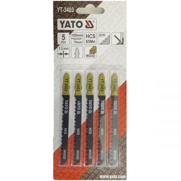 Yato  YT-3403 - Set panze fierastrau pendular tija cu un prag de prindere (T) 75 mm lemn taiere dreapta fina 5 bucati