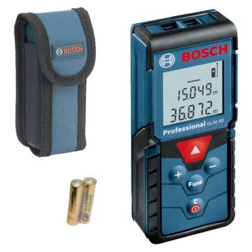 Bosch  GLM 40 - Telemetru laser 40 m +/-1.5 mm/m 10 valori memorate