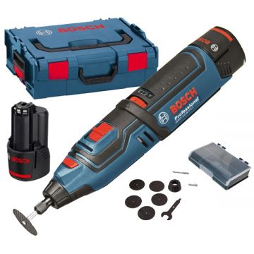 Bosch GRO 12V-35 - Polizor drept cu 2 acumulatori Li-Ion 12 V 2 Ah 3.2 mm valiza speciala accesorii Bosch GRO 12V-35 - Polizor drept cu 2 acumulatori Li-Ion 12 V 2 Ah 3.2 mm valiza speciala accesorii