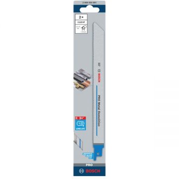 Bosch  PRO Metal Demolition S 1125 VF - Set panze fierastrau sabie bimetal 225 mm 10-14 dinti/inch dantura progresiva 2 bucati