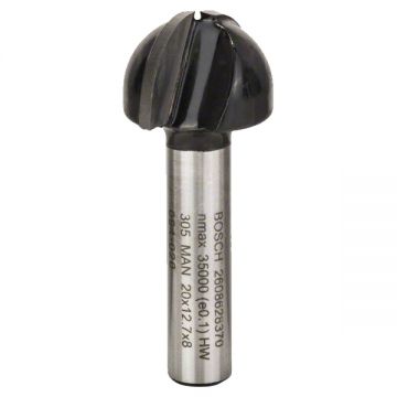 Bosch  Standard for Wood - Freza de raionat convexa  20x12.4x46 mm tija 8 mm lemn