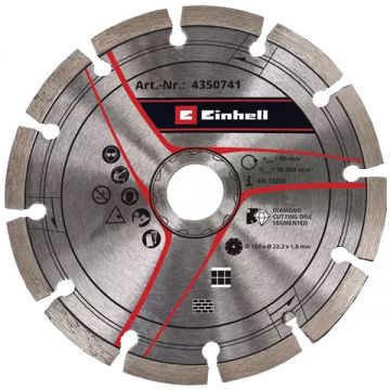 Einhell  4350741 - Set discuri diamantate de taiere segmentate 150x22.2x1.8 mm taiere uscata 2 bucati