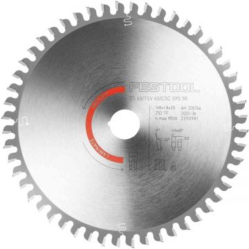 Festool  LAMINATE/HPL - Panza fierastrau circular panouri laminate 168x20x1.8 mm 52 dinti