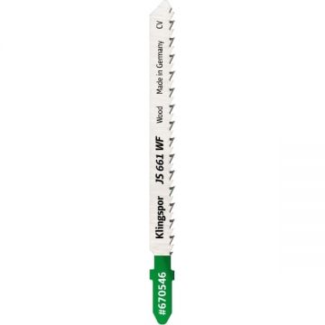 Klingspor  JS 661 WF Supra - Set panze fierastrau pendular tija cu un prag de prindere (T) 100 mm lemn taiere dreapta fina 1 bucata