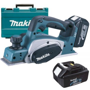Makita  DKP180RFE - Rindea cu 2 acumulatori Li-Ion 18 V 3 Ah 82 mm valiza plastic