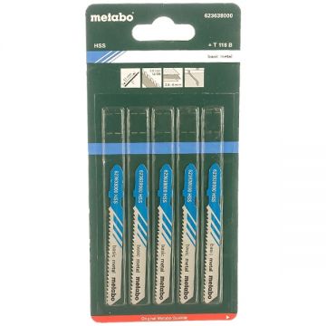 Metabo  T 118 B - Set panze fierastrau pendular tija cu un prag de prindere (T) 51 mm metal taiere dreapta fina 5 bucati