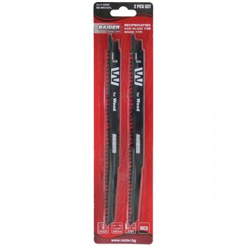 Raider  RD-WS1531L - Set panze fierastrau sabie HCS 240 mm 10 dinti/inch dantura standard 2 bucati