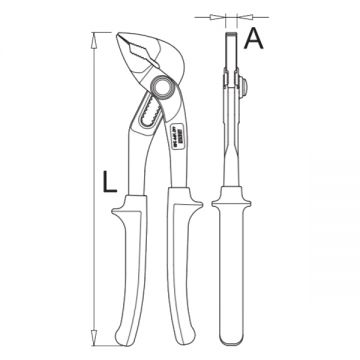 Unior  447/1HPP - Cleste reglabil cu  articulatie suprapusa 240 mm