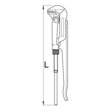 Unior  481/6 - Cleste pentru tevi cu falci drepte 335 mm 45 grade