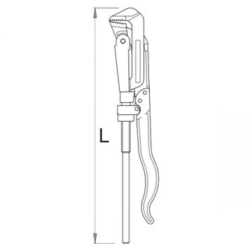 Unior  483/6A - Cleste pentru tevi cu falci drepte 418 mm 90 grade