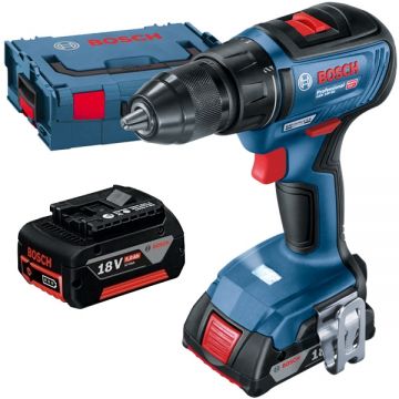 Bosch  GSR 18V-50 - Masina de gaurit si insurubat cu 2 acumulatori Li-Ion 18 V 5 Ah 50 Nm valiza speciala