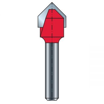 Freud  20-91408P - Freza pentru canale in V  31.7x16x51 mm tija 8 mm 90 grade