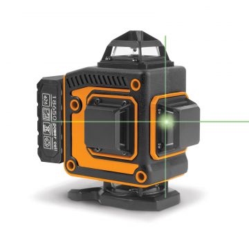 Set nivela laser Handy - max 15 m - 16 laser verde 3D / 360 °