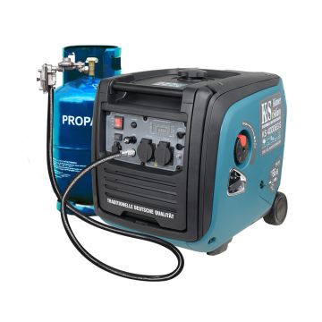 Generator de curent 4 kW inverter - HIBRID (GPL + benzina) - insonorizat - Konner & Sohnen - KS-4000iEG-S
