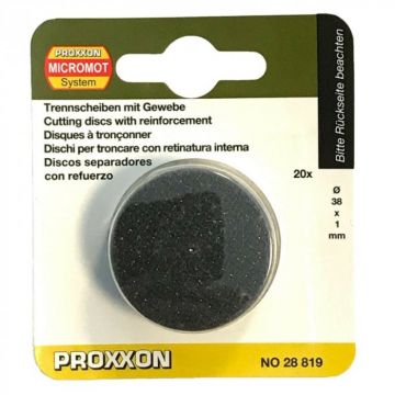 Set discuri din oxid de aluminiu, taiere lemn, inox, plastic Proxxon 28819, O38 mm, 20 bucati