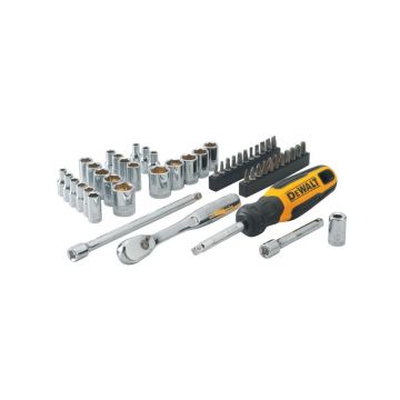 DEWALT Set de vârfuri și mufe 50 piese 1/4