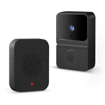 Set sonerie video Smart - Wi-Fi - baterie - HD - negru Set sonerie video Smart - Wi-Fi - baterie - HD - negru