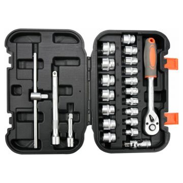 STHOR Set de chei 22 piese 3/8" 6-22 mm