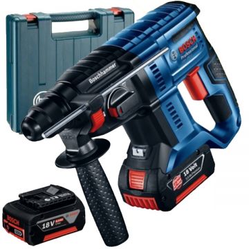 Bosch  GBH 180-LI - Rotopercutor SDS-Plus cu 2 acumulatori Li-Ion 18 V 4 Ah 2 J valiza plastic