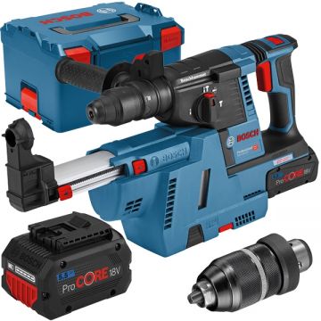 Bosch  GBH 18V-26F - Rotopercutor SDS-Plus cu 2 acumulatori Li-Ion 18 V 5.5 Ah 2.6 J mandrina interschimbabila valiza speciala accesorii