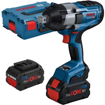 Bosch  GDS 18V-1050 H - Masina de insurubat cu impact cu 2 acumulatori Li-Ion 18 V 8 Ah patrat 3/4 inch 1050 Nm M10-M24 valiza speciala