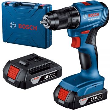 Bosch  GSR 185-LI - Masina de gaurit si insurubat cu 2 acumulatori Li-Ion 18 V 2 Ah 50 Nm valiza plastic
