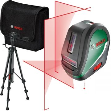 Bosch  UniversalLevel 3 - Nivela laser cu linii si puncte 3 linii laser 10 m 1 punct laser 10 m 0.5 mm/m trepied