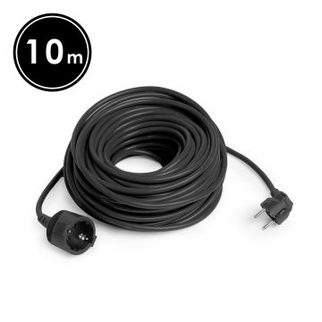Cablu prelungitor de retea tip oscilant – 10 m, 3 x 1,5 mm², negru