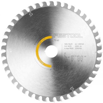 Festool  WOOD FINE CUT HW - Panza fierastrau circular lemn 168x20x1.8 mm 42 dinti