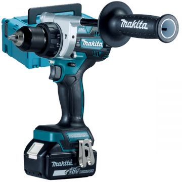 Makita  DDF486RTJ - Masina de gaurit si insurubat cu 2 acumulatori Li-Ion 18 V 5 Ah 130 Nm valiza speciala