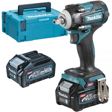 Makita  TW005GD201 XGT - Masina de insurubat cu impact cu 2 acumulatori Li-Ion 40 V 2.5 Ah patrat 1/2 inch 350 Nm M10-M20 valiza speciala