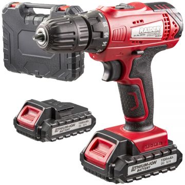 Raider  RD-CDL34 - Masina de gaurit si insurubat cu 2 acumulatori Li-Ion 12 V 1.5 Ah 24 Nm valiza plastic
