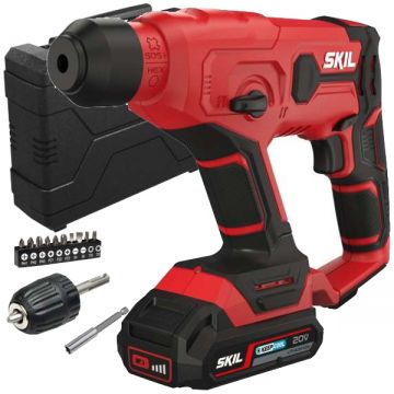 Skil  3810 GB - Rotopercutor SDS-Plus cu 1 acumulator Li-Ion 20 V 2 Ah 1 J valiza plastic accesorii