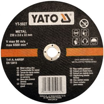 Yato  YT-5927 - Disc taiere metal 230x22.2x2 mm 1 buc