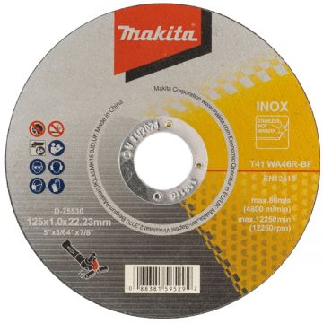 Makita  D-75530 - Disc taiere metal 125x22.2x1 mm 1 buc