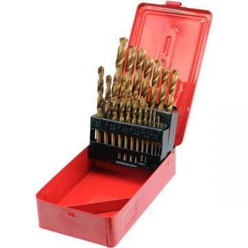 Sthor  22330 - Set burghie metal HSS-TIN 1-10  mm tija cilindrica 19  bucati