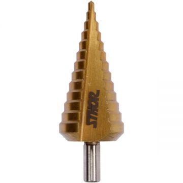 Sthor  22613 - Burghiu in trepte 4-39  mm 13 trepte HSS-TIN