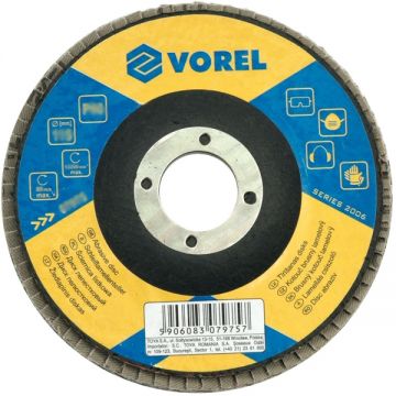 Vorel  07988 - Disc lamelar profil drept 125x22.2 mm granulatie 120