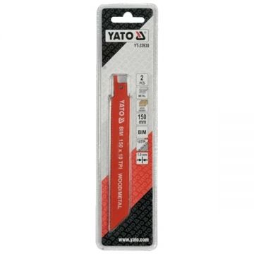 Yato  YT-33930 - Set panze fierastrau sabie bimetal 150 mm 10 dinti/inch dantura standard 2 bucati